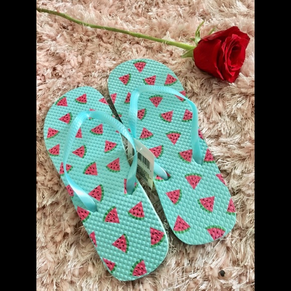 🍉Blue Watermelon 🍉 Beach / Pool FLIP FLOPS NWT🏷 - Picture 2 of 8